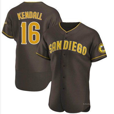 Men's Fred Kendall San Diego Padres Authentic Brown Road Jersey