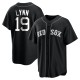 Men's Fred Lynn Boston Red Sox Replica Black/White Jersey