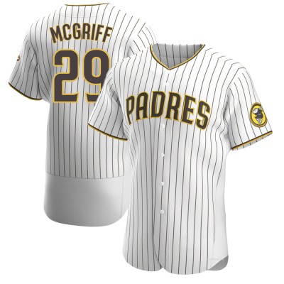 Men's Fred Mcgriff San Diego Padres Authentic White/Brown Home Jersey