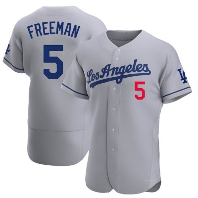 Men's Freddie Freeman Los Angeles Dodgers Authentic Gray Away Jersey