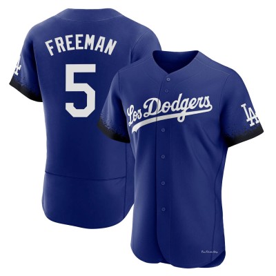 Men's Freddie Freeman Los Angeles Dodgers Authentic Royal 2021 City Connect Jersey