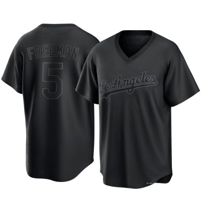Men's Freddie Freeman Los Angeles Dodgers Replica Black Pitch Fashion Jersey