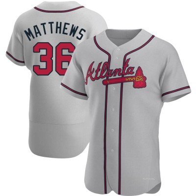 Men's Gary Matthews Atlanta Braves Authentic Gray Road Jersey