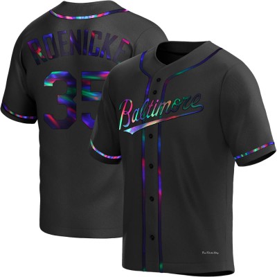 Men's Gary Roenicke Baltimore Orioles Replica Black Holographic Alternate Jersey