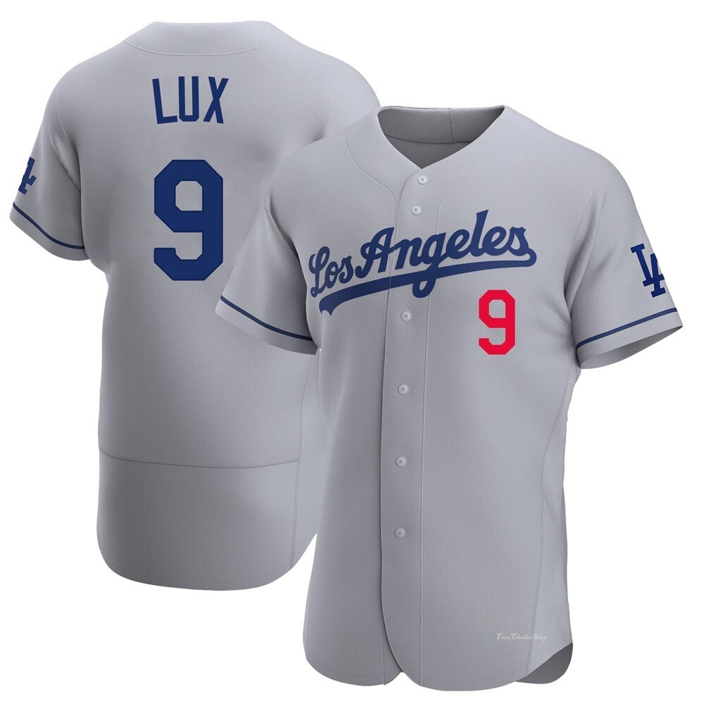 Men's Gavin Lux Los Angeles Dodgers Authentic Gray Away Jersey