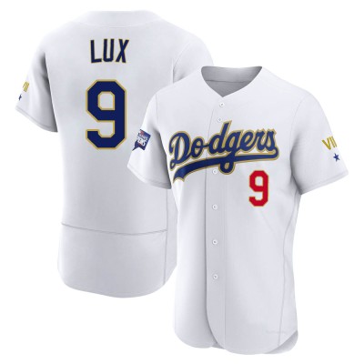 Men's Gavin Lux Los Angeles Dodgers Authentic White/Gold 2021 Gold Program Player Jersey