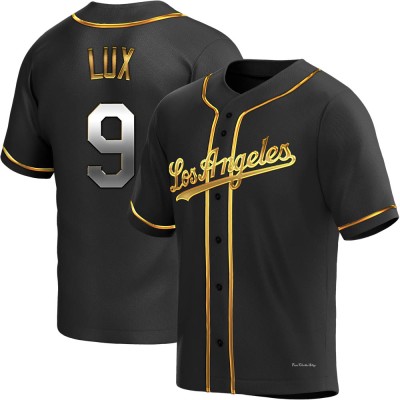 Men's Gavin Lux Los Angeles Dodgers Replica Black Golden Alternate Jersey
