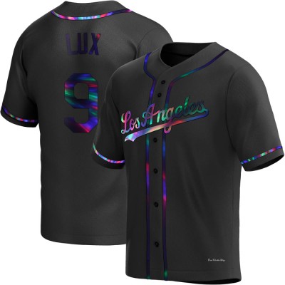 Men's Gavin Lux Los Angeles Dodgers Replica Black Holographic Alternate Jersey