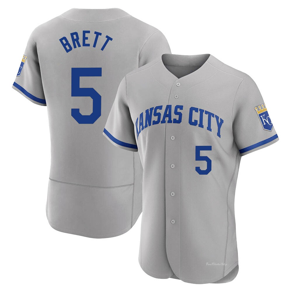 Men's George Brett Kansas City Royals Authentic Gray 2022 Road Jersey
