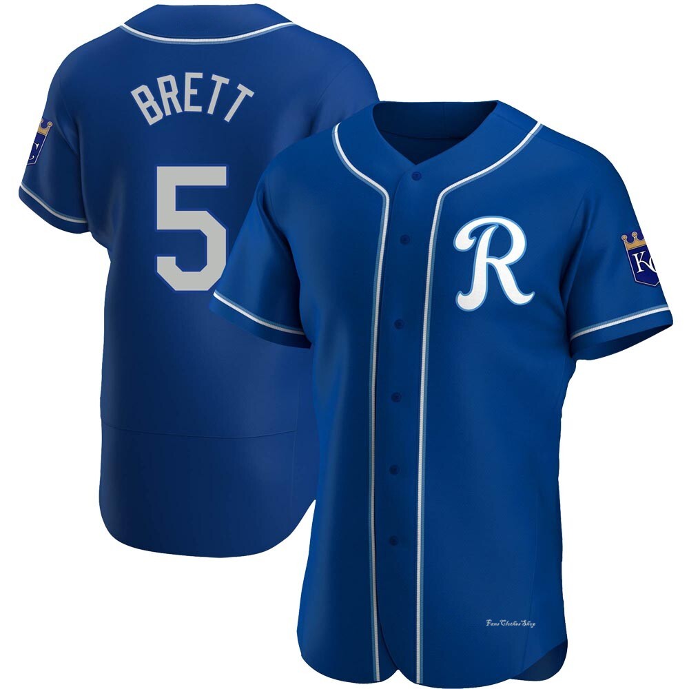 Men's George Brett Kansas City Royals Authentic Royal Alternate Jersey