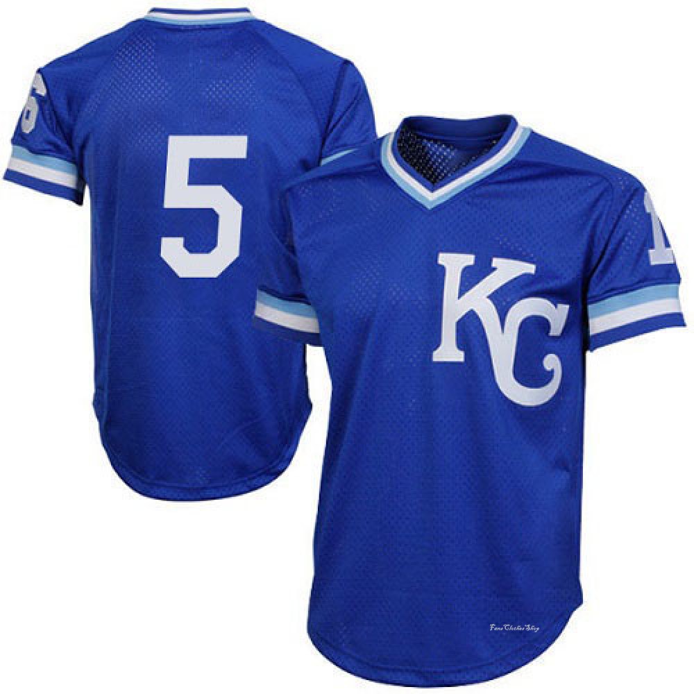 Men's George Brett Kansas City Royals Replica Royal Blue 1989 Throwback Jersey