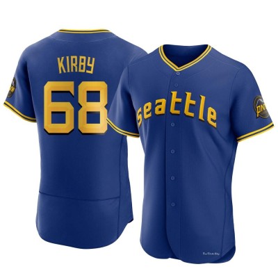Men's George Kirby Seattle Mariners Authentic Royal 2023 City Connect Jersey