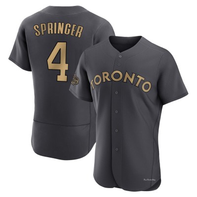 Men's George Springer Toronto Blue Jays Game Charcoal Authentic 2022 All-Star Jersey