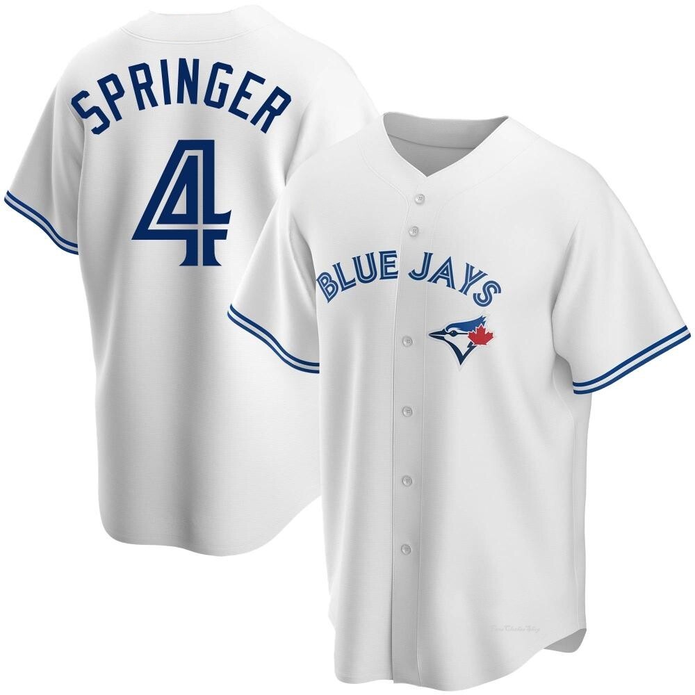 Men's George Springer Toronto Blue Jays Replica White Home Jersey