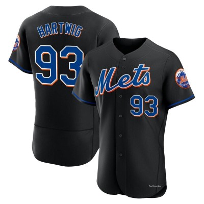 Men's Grant Hartwig New York Mets Authentic Black 2022 Alternate Jersey
