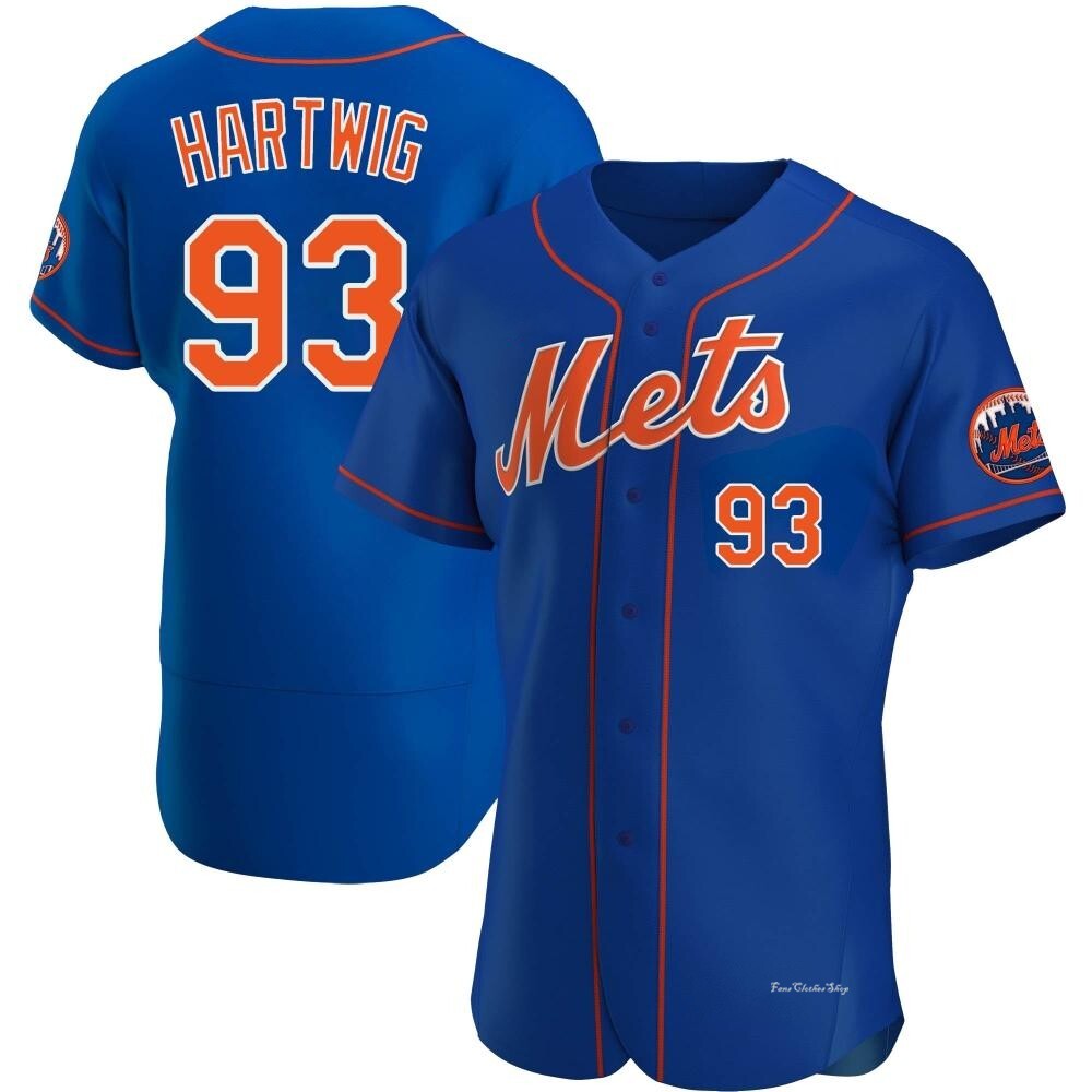 Men's Grant Hartwig New York Mets Authentic Royal Alternate Jersey