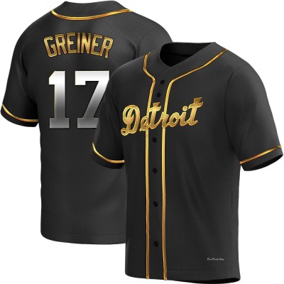 Men's Grayson Greiner Detroit Tigers Replica Black Golden Alternate Jersey