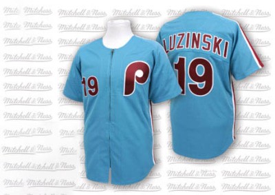 Men's Greg Luzinski Philadelphia Phillies Authentic Blue Throwback Jersey