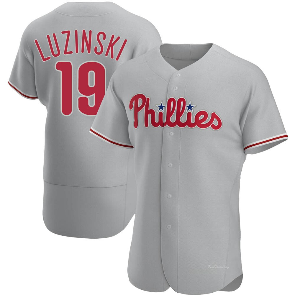 Men's Greg Luzinski Philadelphia Phillies Authentic Gray Road Jersey
