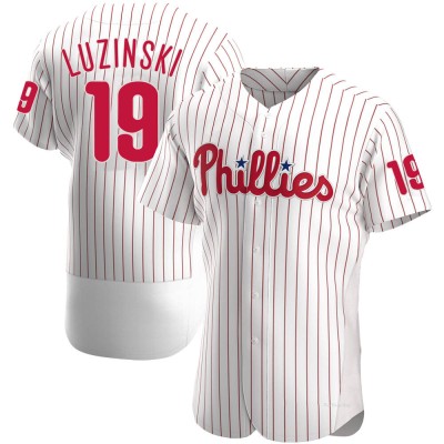 Men's Greg Luzinski Philadelphia Phillies Authentic White Home Jersey