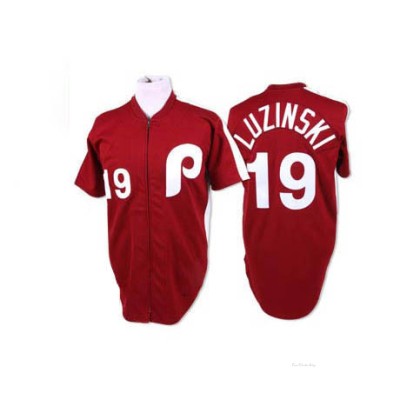 Men's Greg Luzinski Philadelphia Phillies Replica Red Throwback Jersey