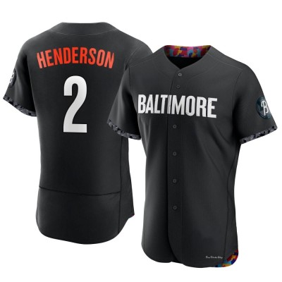 Men's Gunnar Henderson Baltimore Orioles Authentic Black 2023 City Connect Jersey