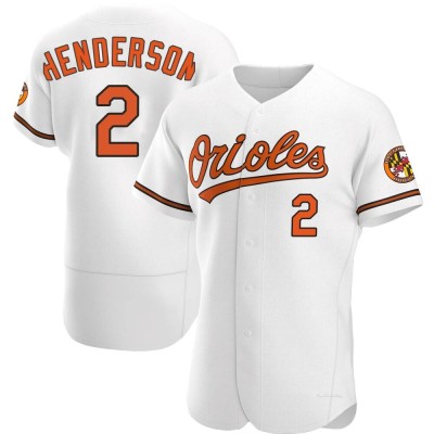 Men's Gunnar Henderson Baltimore Orioles Authentic White Home Jersey
