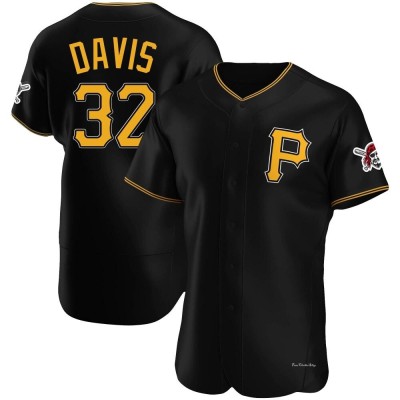 Men's Henry Davis Pittsburgh Pirates Authentic Black Alternate Jersey