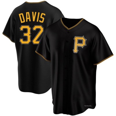 Men's Henry Davis Pittsburgh Pirates Replica Black Alternate Jersey