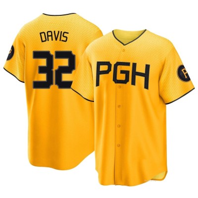 Men's Henry Davis Pittsburgh Pirates Replica Gold 2023 City Connect Jersey