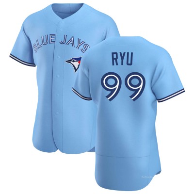 Men's Hyun Jin Ryu Toronto Blue Jays Authentic Blue Powder Alternate Jersey