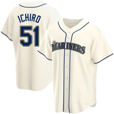 Men's Ichiro Suzuki Seattle Mariners Replica Cream Alternate Jersey
