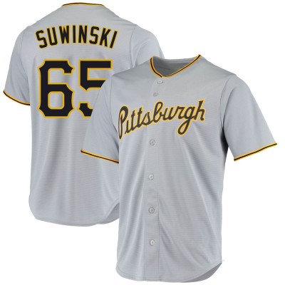 Men's Jack Suwinski Pittsburgh Pirates Replica Gray Road Jersey