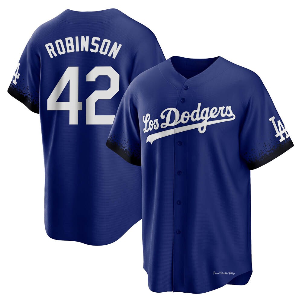 Men's Jackie Robinson Los Angeles Dodgers Replica Royal 2021 City Connect Jersey