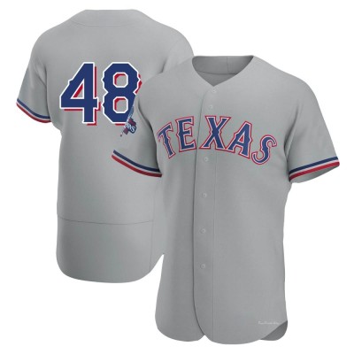 Men's Jacob deGrom Texas Rangers Authentic Gray Road 2023 World Series Champions Jersey