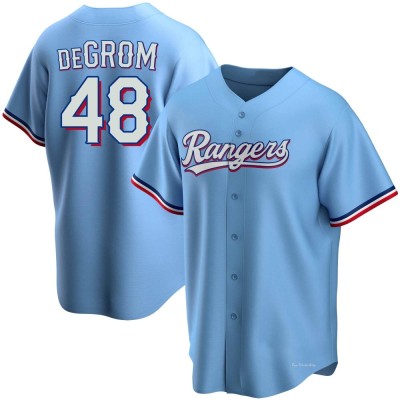Men's Jacob deGrom Texas Rangers Replica Light Blue Alternate Jersey