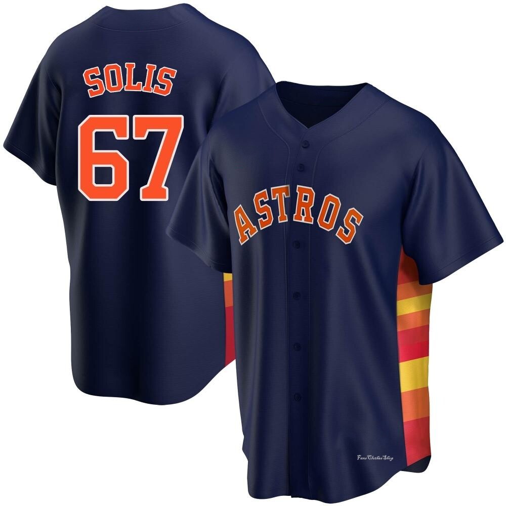 Men's Jairo Solis Houston Astros Replica Navy Alternate Jersey