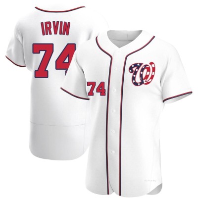 Men's Jake Irvin Washington Nationals Authentic White Alternate Jersey