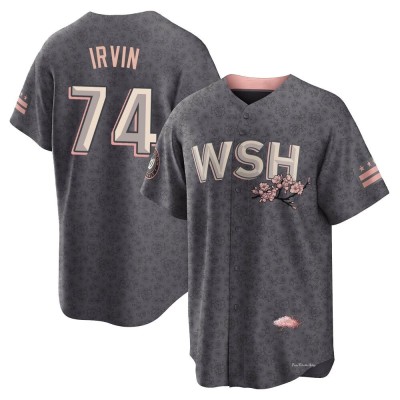 Men's Jake Irvin Washington Nationals Replica Gray 2022 City Connect Jersey
