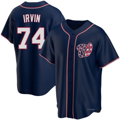 Men's Jake Irvin Washington Nationals Replica Navy Alternate Team Jersey