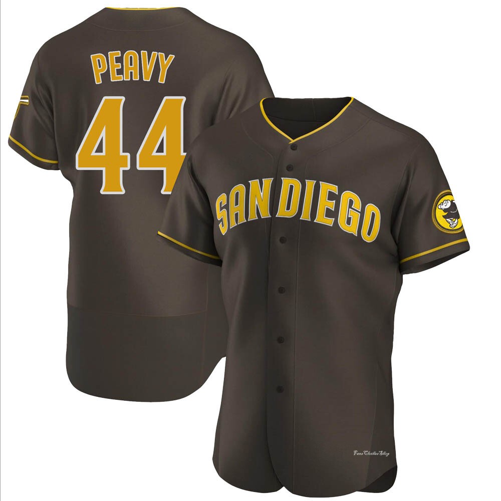 Men's Jake Peavy San Diego Padres Authentic Brown Road Jersey