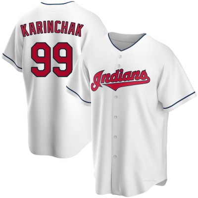 Men's James Karinchak Cleveland Guardians Replica White Home Jersey