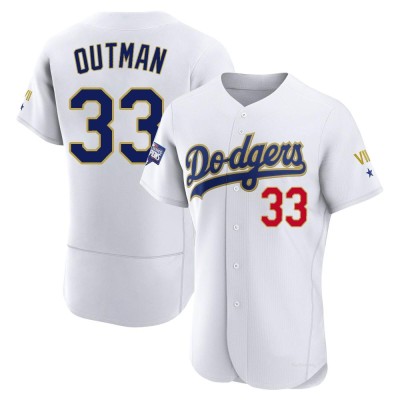 Men's James Outman Los Angeles Dodgers Authentic White/Gold 2021 Gold Program Player Jersey