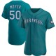 Men's Jamie Moyer Seattle Mariners Authentic Aqua Alternate Jersey