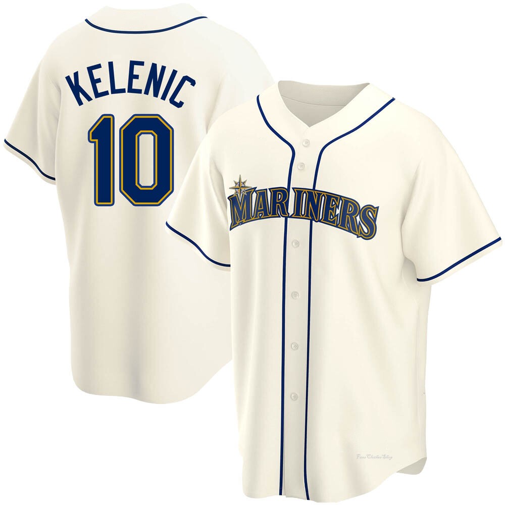 Men's Jarred Kelenic Seattle Mariners Replica Cream Alternate Jersey