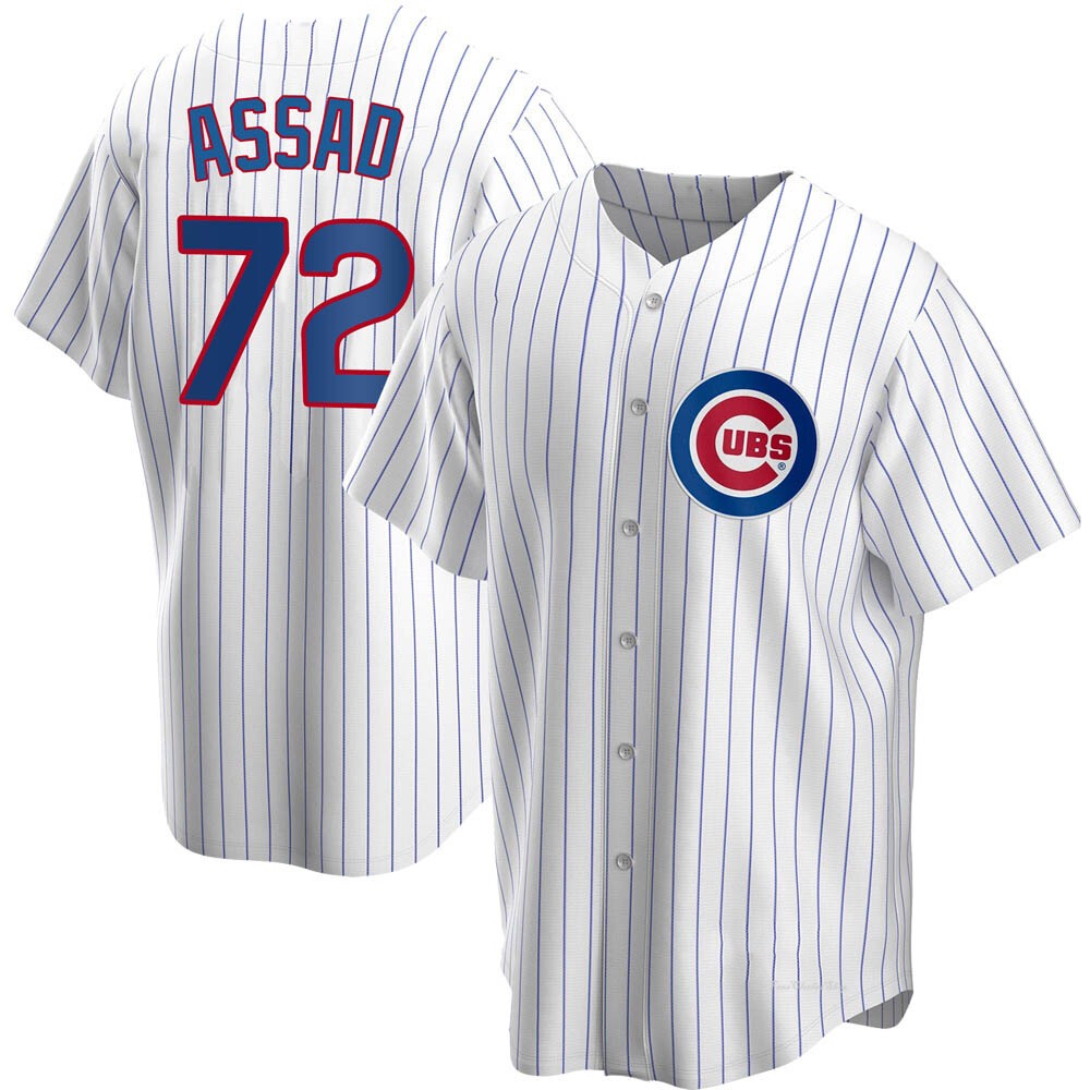 Men's Javier Assad Chicago Cubs Replica White Home Jersey