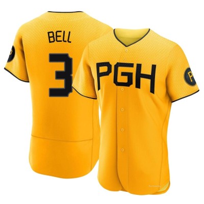 Men's Jay Bell Pittsburgh Pirates Authentic Gold 2023 City Connect Jersey