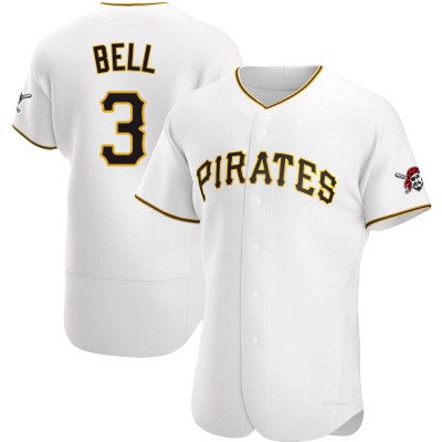Men's Jay Bell Pittsburgh Pirates Authentic White Home Jersey
