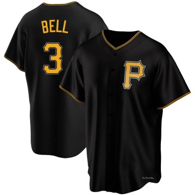 Men's Jay Bell Pittsburgh Pirates Replica Black Alternate Jersey