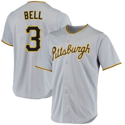 Men's Jay Bell Pittsburgh Pirates Replica Gray Road Jersey